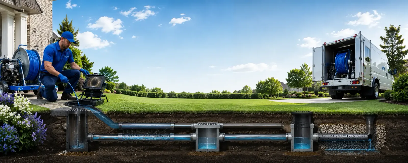 Outdoor drain cleaning information for Huntington, TX